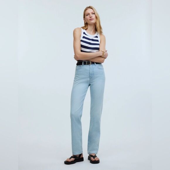 Madewell The '90s Straight Jeans in Ward Wash Size 27 High Rise - Picture 2 of 15